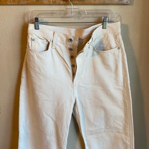 Rag & Bone organic cotton button fly in shell NWT